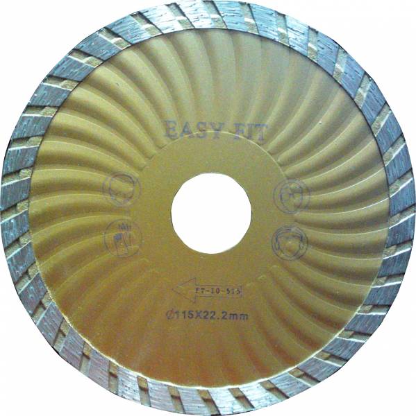 דיסק יהלום זהב טורבו פרח (גלים) ("4.5/"9) EASY-FIT